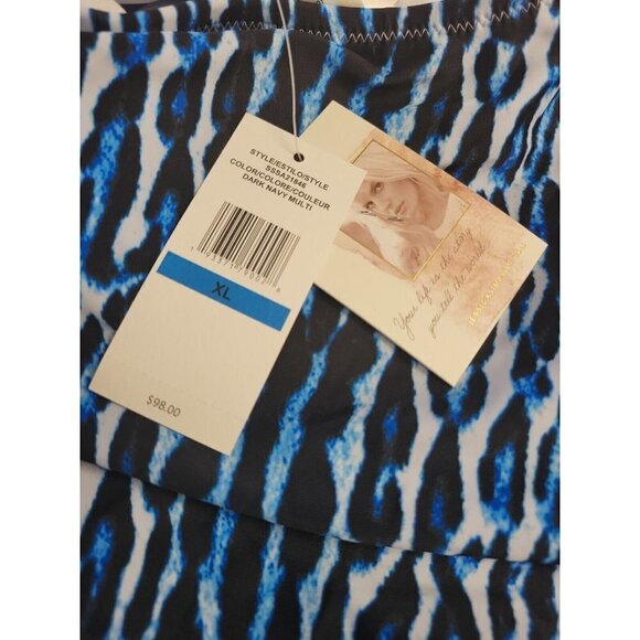 JESSICA Simpson Printed Sassy Safari One-Shoulder One-Piece Swimsuit. Size XL. - Picture 5 of 5